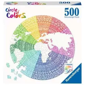 Пазл Ravensburger Circle of Colors 500 элементов — круглый дизайн с картой