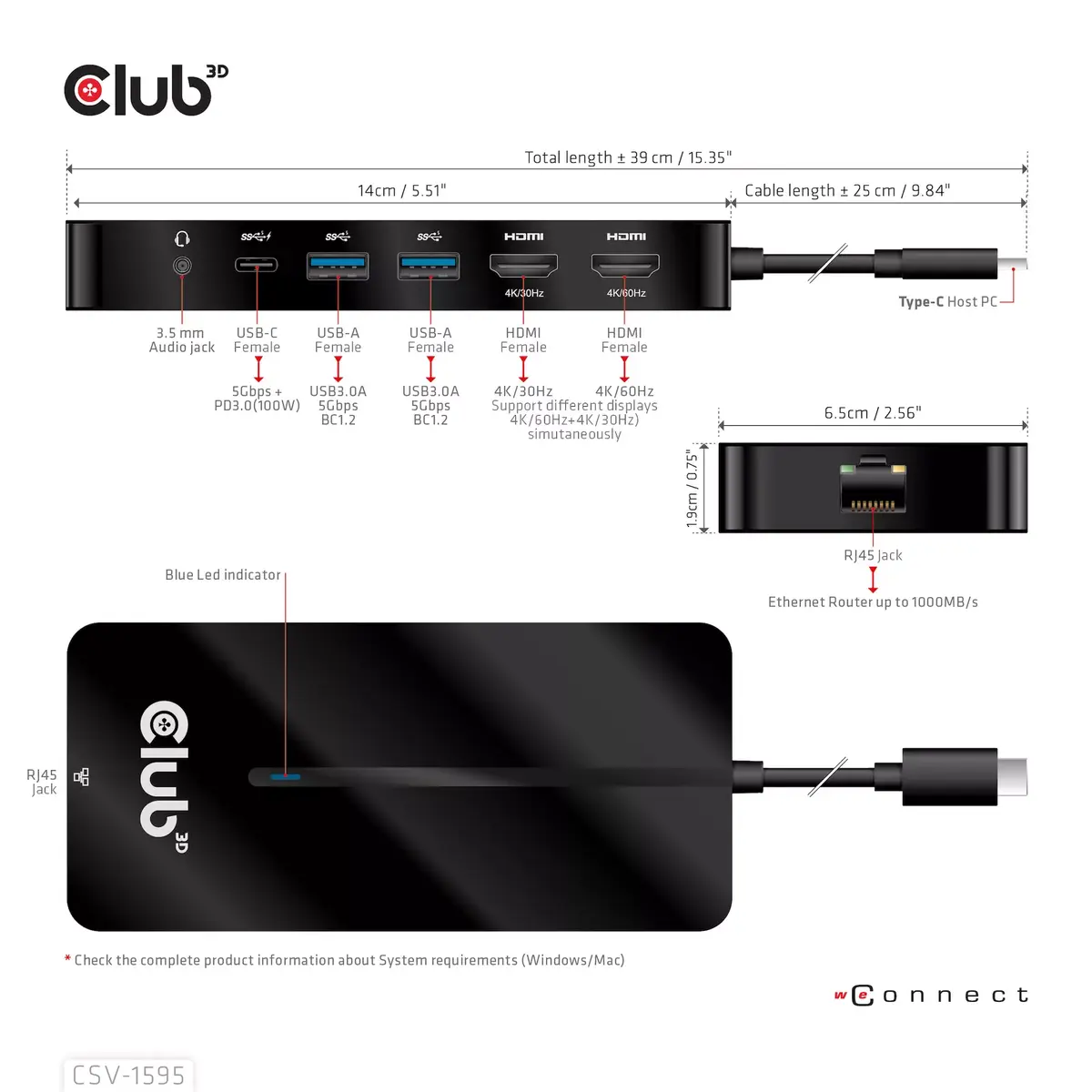 7-in-1 Hubs CLUB3D Type-C CSV-1595 Photo 6