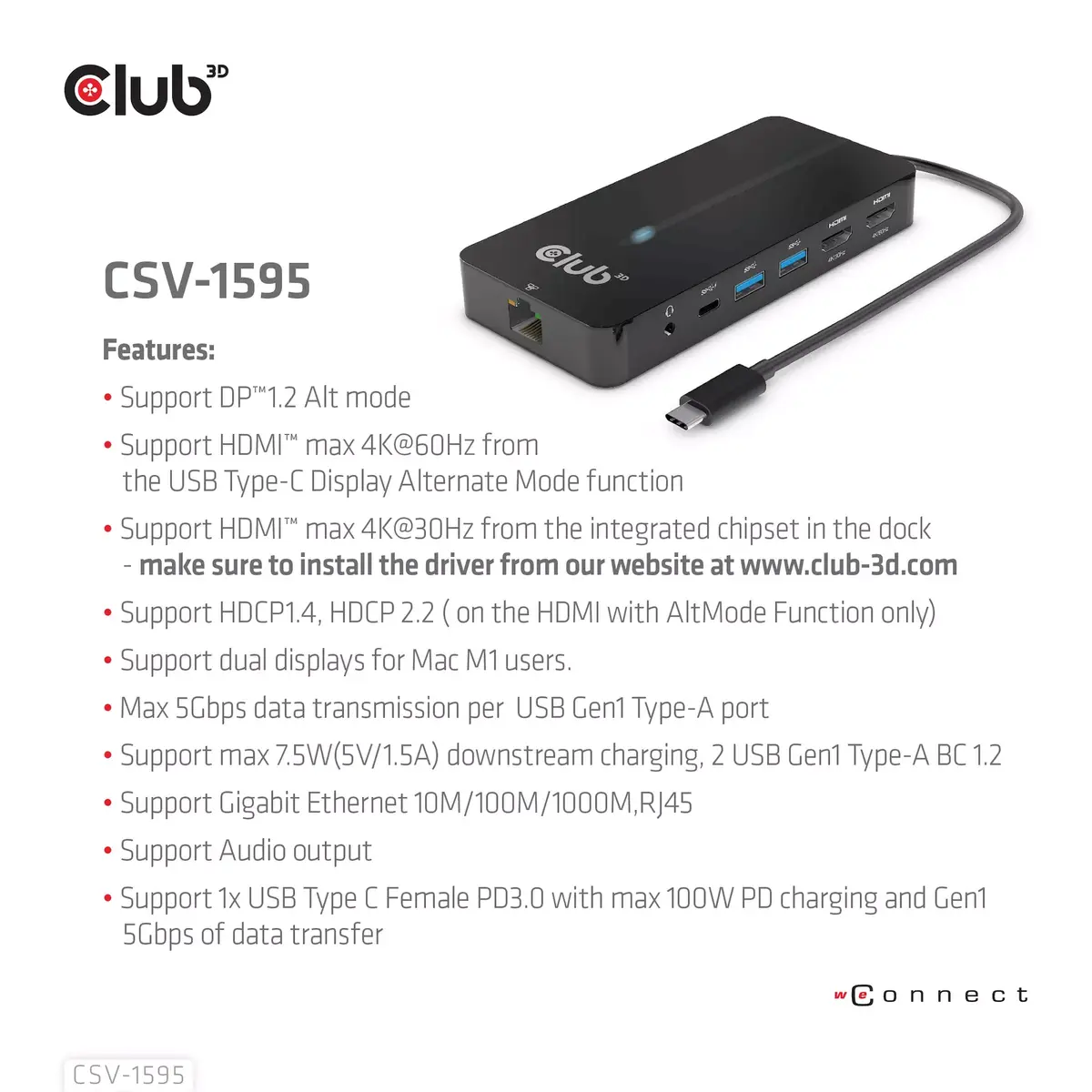 7-in-1 Hubs CLUB3D Type-C CSV-1595 Photo 8