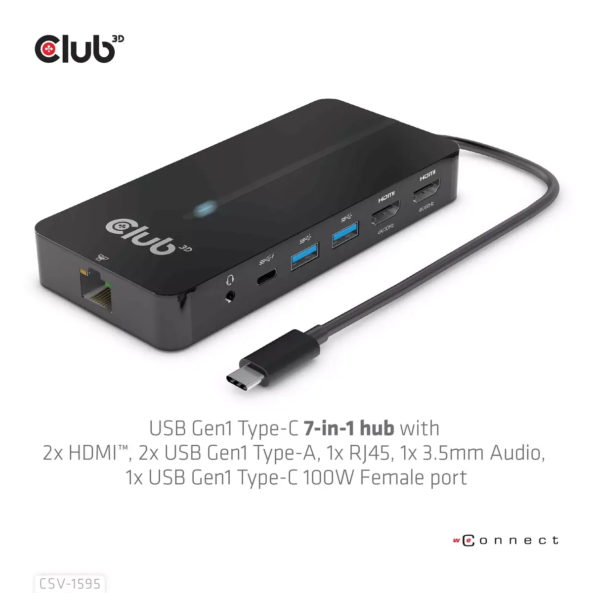 7-in-1 Hubs CLUB3D Type-C CSV-1595 Photo 9