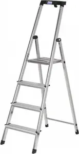 Freestanding ladder Krause 126320 — aluminium, 4 steps, max height 145 cm, load 150 kg