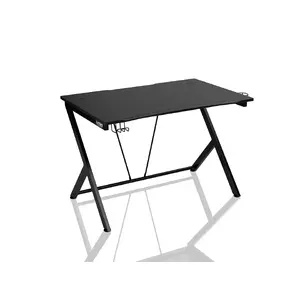 Spēļu galds Nitro Concepts D12 — melns, ergonomisks dizains, izturīga konstrukcija