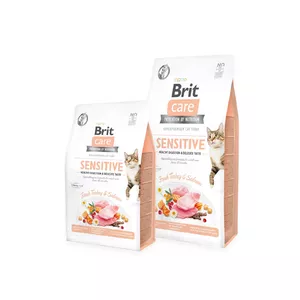 Сухой корм для кошек Brit Care Cat Grain-Free Sensitive Healthy Digestion and Delicate Taste с индейкой