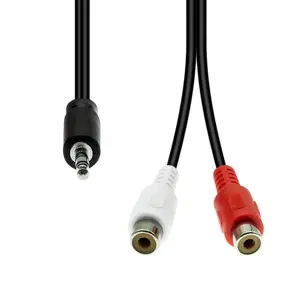 Audio kabelis ProXtend 3-pin XLR (vīrietis) uz 2× RCA (sieviete) M32XRCAF-002, nebalansēts stereo, 0.2 m