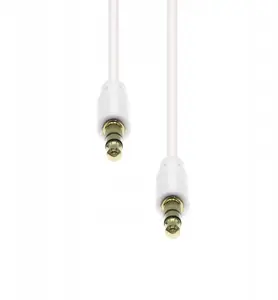 ProXtend 3-pin Slim vads M-M balts 2 m (modelis M3S-02W) — 3 kontaktu vīrietis‑vīrietis plāns kabelis