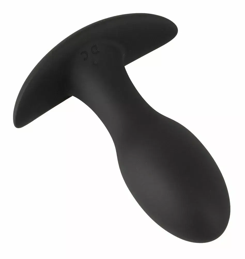 Анальная пробка ANOS Silicone Black — вибр. 8,9 см Photo 4