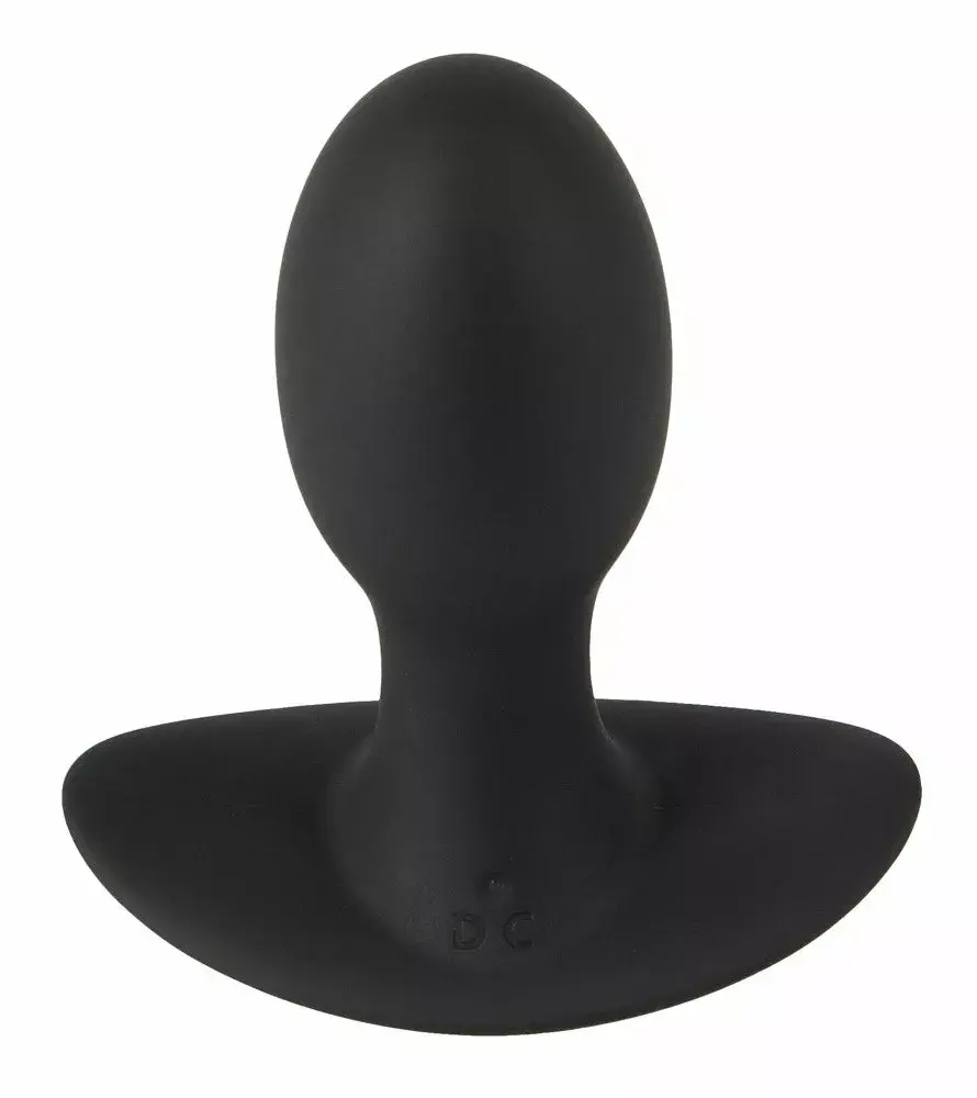 Анальная пробка ANOS Silicone Black — вибр. 8,9 см Photo 5