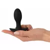 Анальная пробка ANOS Silicone Black — вибр. 8,9 см Photo 6