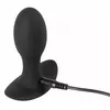 Анальная пробка ANOS Silicone Black — вибр. 8,9 см Photo 10