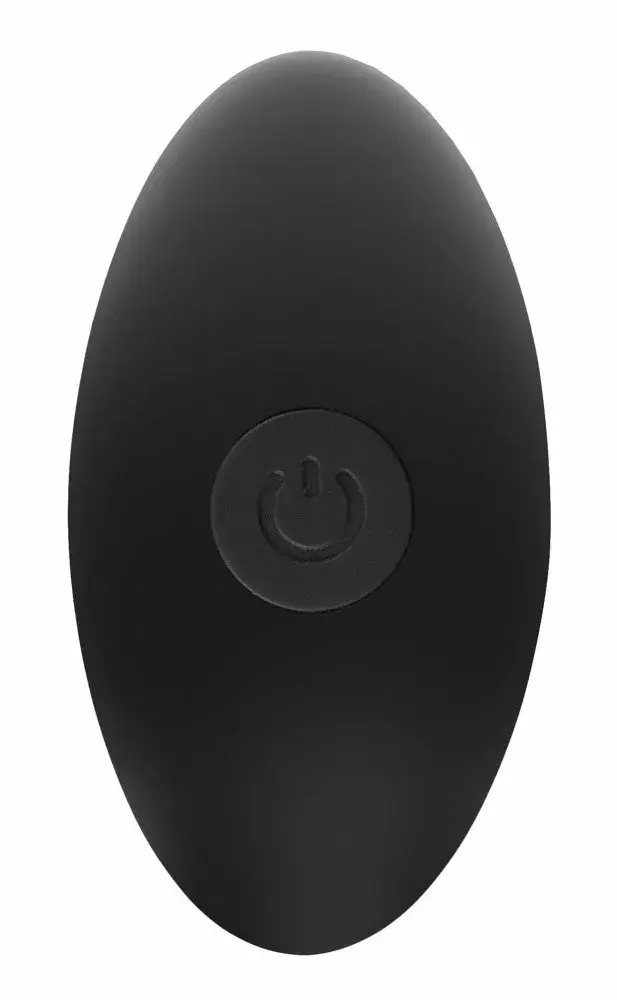 Анальная пробка ANOS Silicone Black — вибр. 8,9 см Photo 11