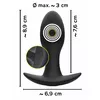 Анальная пробка ANOS Silicone Black — вибр. 8,9 см Photo 12