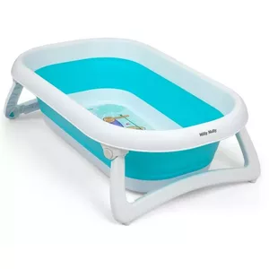Salokāma bērnu vanna milly mally Aqua Blue — kompakta pārnēsājama vanna