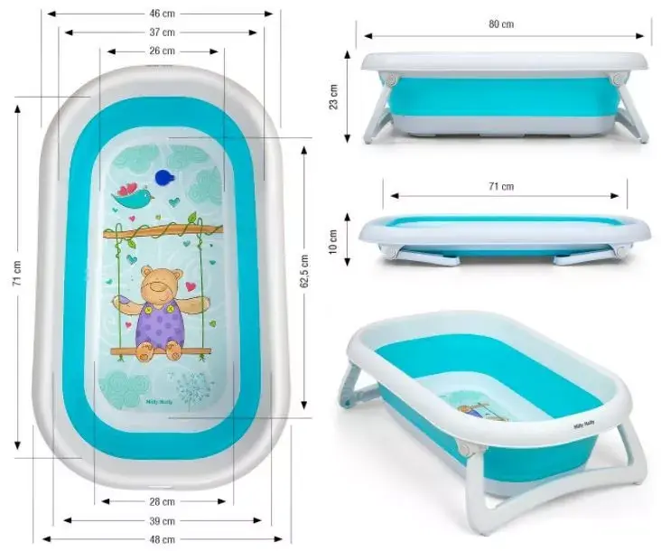 Salokāma bērnu vanna milly mally Aqua Blue Photo 9