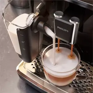 Silky-smooth cappuccino; freshly brewed by yourself at home.