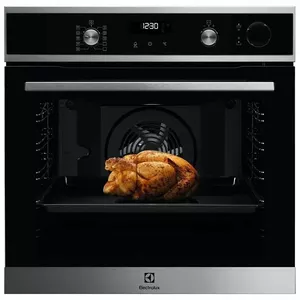Встраиваемый духовой шкаф Electrolux EOC6P77WX, металл, пиролиз, 1 телескопическая направляющая