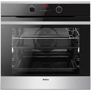 Встраиваемый электрический духовой шкаф AMICA ED375171X F-TYPE, 77 л, 3600 Вт, класс A, нержавеющая сталь, поворотное и сенсорное управление