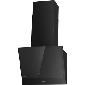 Настенная вытяжка Gorenje WHI6SYB — 650 м³/ч, чёрное стекло/сталь, патрубок 150 мм
