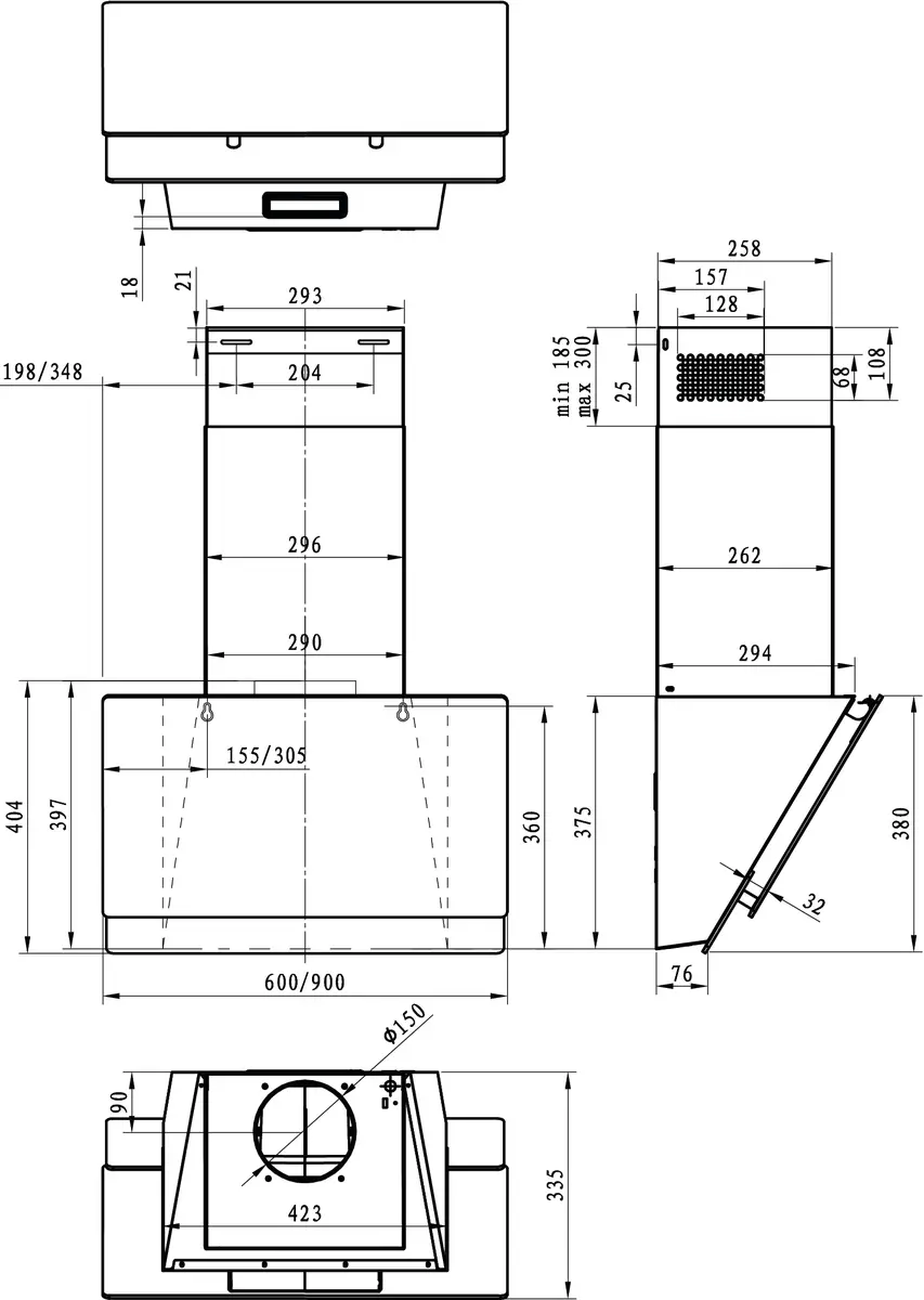 Gorenje WHI649EXBG Sienas Tvaika Nosūcējs Sudraba