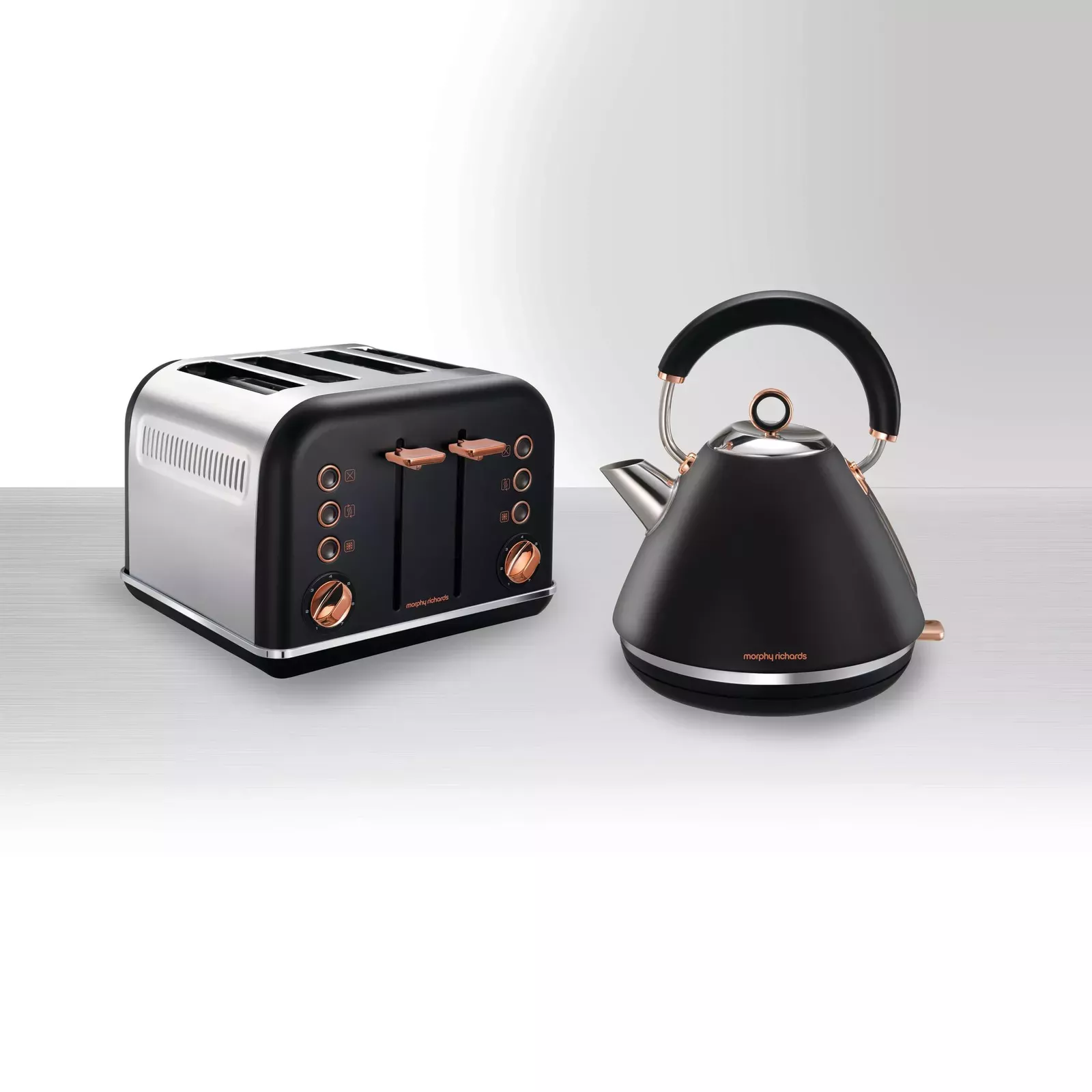 Morphy richards rose top gold kettle and toaster