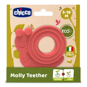 Погремушка-прорезыватель Chicco MASSAGGIAGENGIVE Lumaca ECO+ — красный, для детей, 300 г