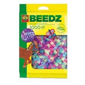 Iron-on beads set SES Creative Beedz 1000 pcs mix with glitter — craft beads for ironing