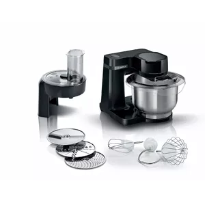 Bosch Serie 2 MUMS2EB01 Food Processor 700 W 3.8 L Black and Stainless Steel with 4 Speeds, Kneading Function and Pulse