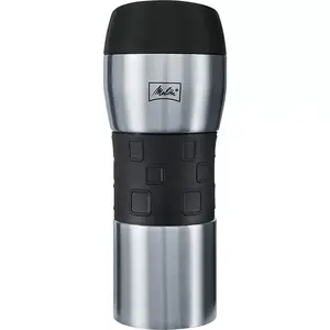 Термокружка Melitta 0,35 л вакуумная из нержавеющей стали, чёрно‑серебристая