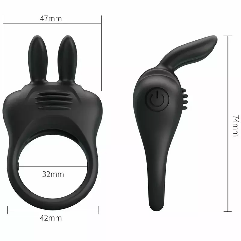 Penis Attachment Pretty Love Davion Rabbit Vibrator Ring Photo 3