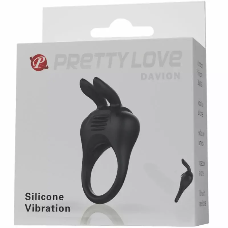 Penis Attachment Pretty Love Davion Rabbit Vibrator Ring Photo 4