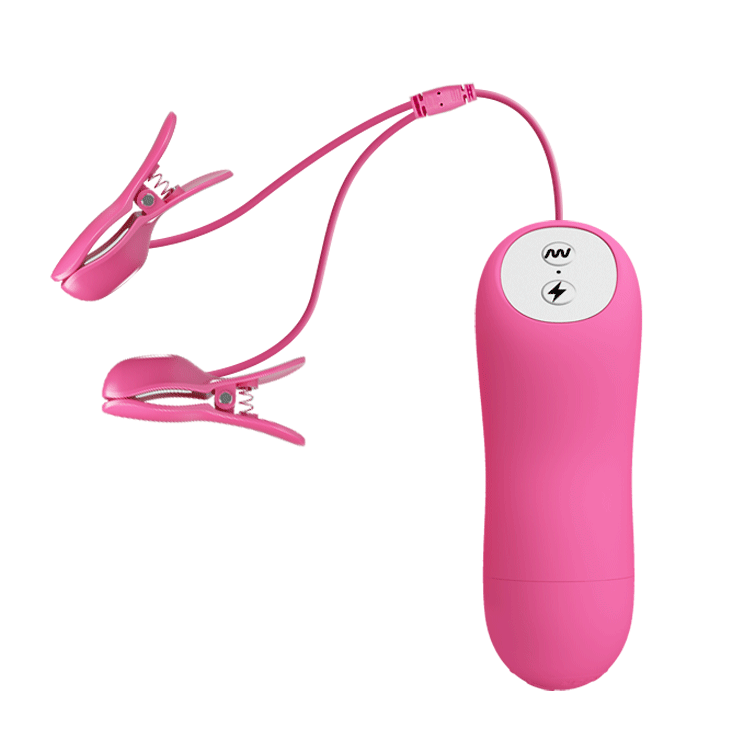 Elektrostimulācijas ierīce BAILE D-220428 — daudzrežīmu vibrators un elektrošoks, fuksija