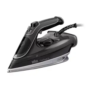 Паровой утюг BRAUN FreeStyle 5 SI5188BK — 2800 Вт, подошва EloxalPlus, бак 0,33 л, шнур 2 м, 1,4 кг