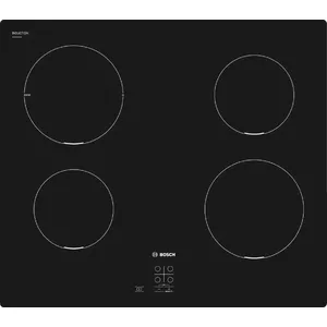 Induction hob Bosch Serie 2 PUG611AA5E, 4-zone frameless, 60 cm, black glass-ceramic, touch control