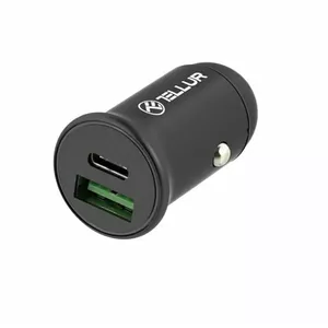Car charger Tellur PD60W QC30W T-MLX43921 — 60W PD and 30W QC fast charging for vehicles