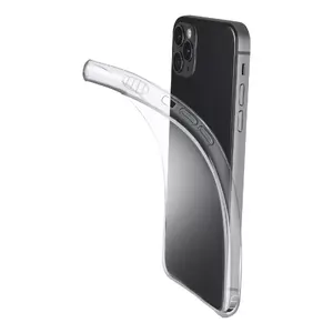 Cellularline Fine Cover for iPhone 12 / 12 Pro — Transparent Rubber case, fits 6.1" screens