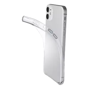 Cellularline Fine cover for iPhone 12 mini — transparent rubber case, for 5.4" phones