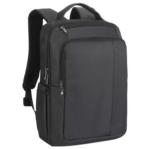 Mugursoma maciņš Rivacase 8262 priekš 39,6 cm (15,6") portatīvajiem, poliesters, melns, nodalījums 280×390×40 mm