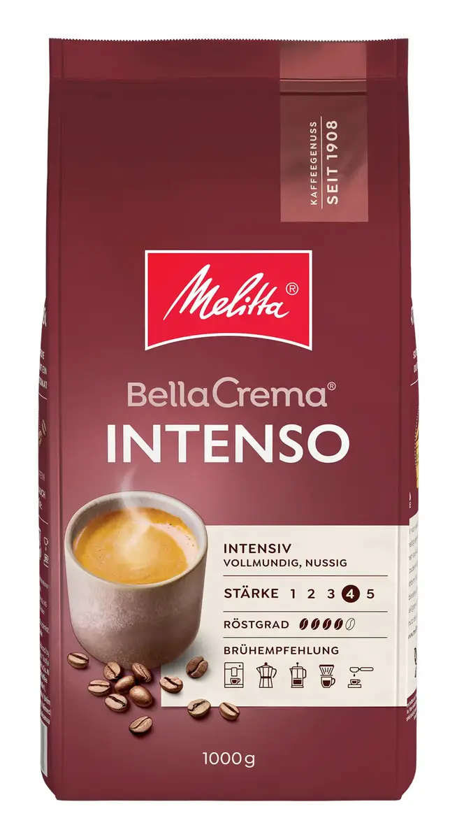 Melitta BellaCrema Intenso Kafijas Pupiņas 1