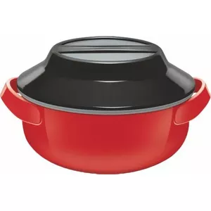 Кастрюля-кастрюля Milton Microwow 1000 Red — микроволновая жаропрочная ёмкость Milton, 1000 мл, красная