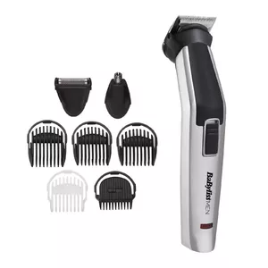 BaByliss 8-in-1 Titanium Hair Clipper Silver Black Plastic 1mm