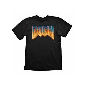 Marškinėliai Doom Classic Logo L, juodi