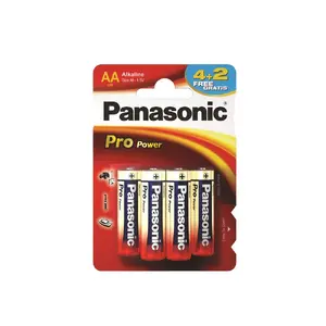 Vienreiz lietojamā baterija Panasonic Pro Power AA 4+2 sārmu 23.1g