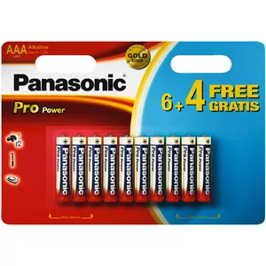 Panasonic Pro Power AAA 6+4 Vienreizējas lietošanas baterija Sārmaina akumulatoru baterija