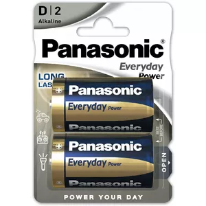 Battery Panasonic LR20EPS/2B D-size 1.5V Alkaline cell, pack of 2