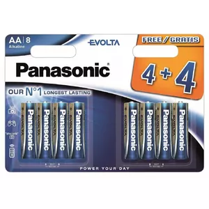 AA alkaline batteries Panasonic Evolta LR6EGE pack 8 (4+4) 1.5V