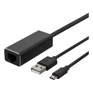 DELTACO CAST-ETHERNET PoE adapteris ar 10/100 Mbit/s LAN datu pārraides ātrumu un melnu krāsu