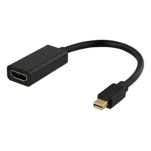 Deltaco 00110024 video kabeļu aksesuārs 0,2 m Mini DisplayPort HDMI Melns