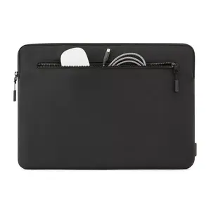 Sleeve case PIPETTO Organiser for 14" devices — faux fur interior, 1 front pocket, monochrome