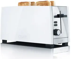 Toaster Graef TO 101 — 4-slice, 1380 W, white, 116×380×190 mm