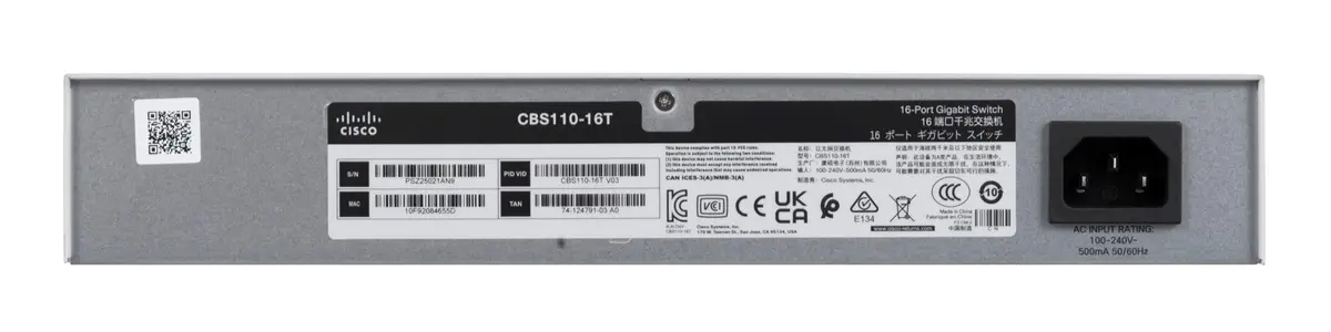 Cisco CBS110 nevadāms L2 16-portu Gigabit slēdzis Photo 7