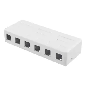 Distribution box Deltaco VR-225 Plastic White 1 pc